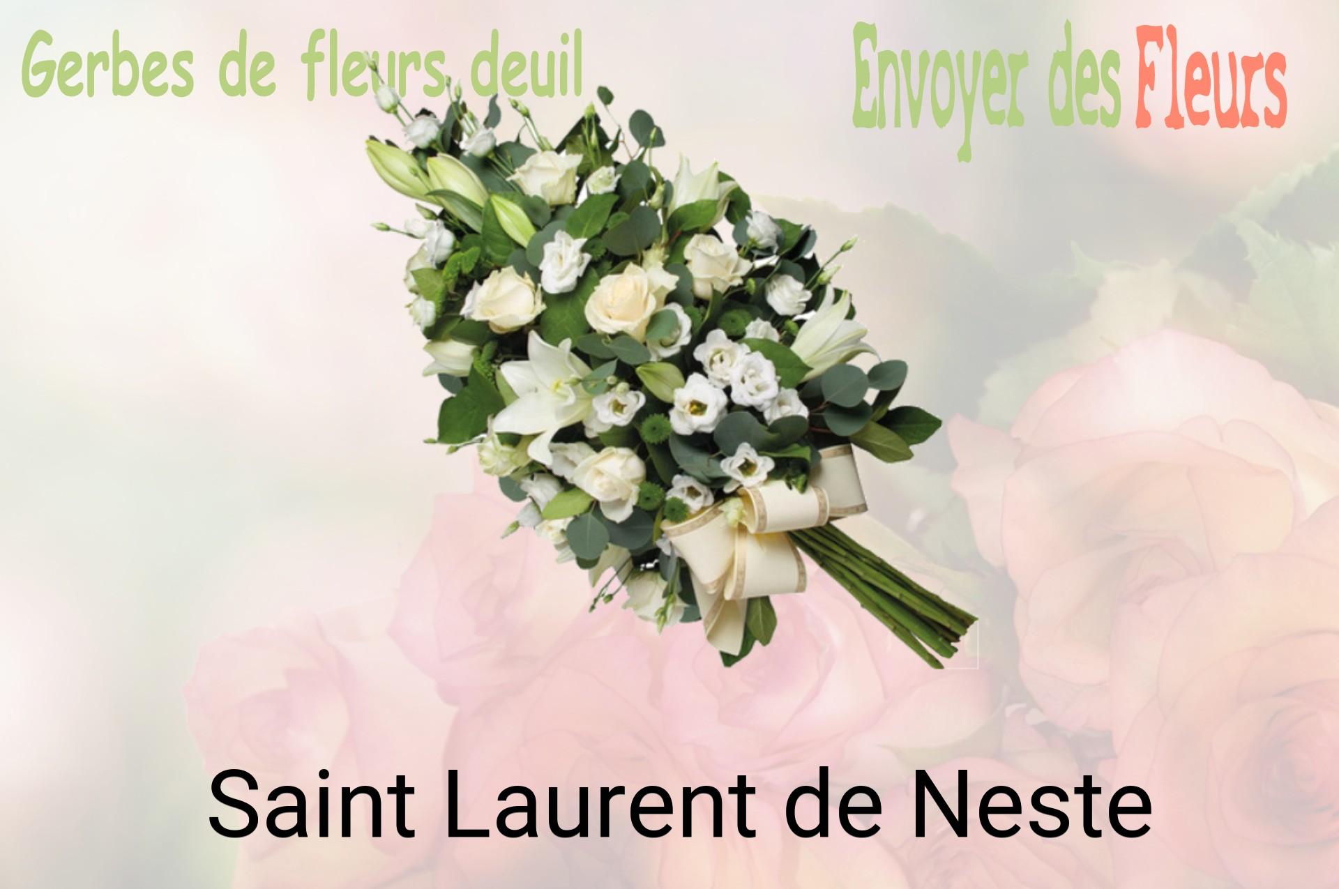 Gerbe de fleurs de deuil livrée à Saint-Laurent-de-Neste